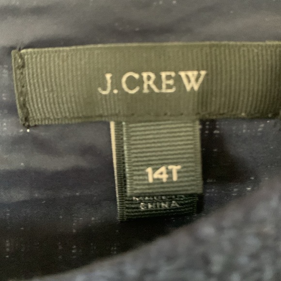 J.Crew size 14 t NAVY BLUE WHITE polkadot - Picture 2 of 9